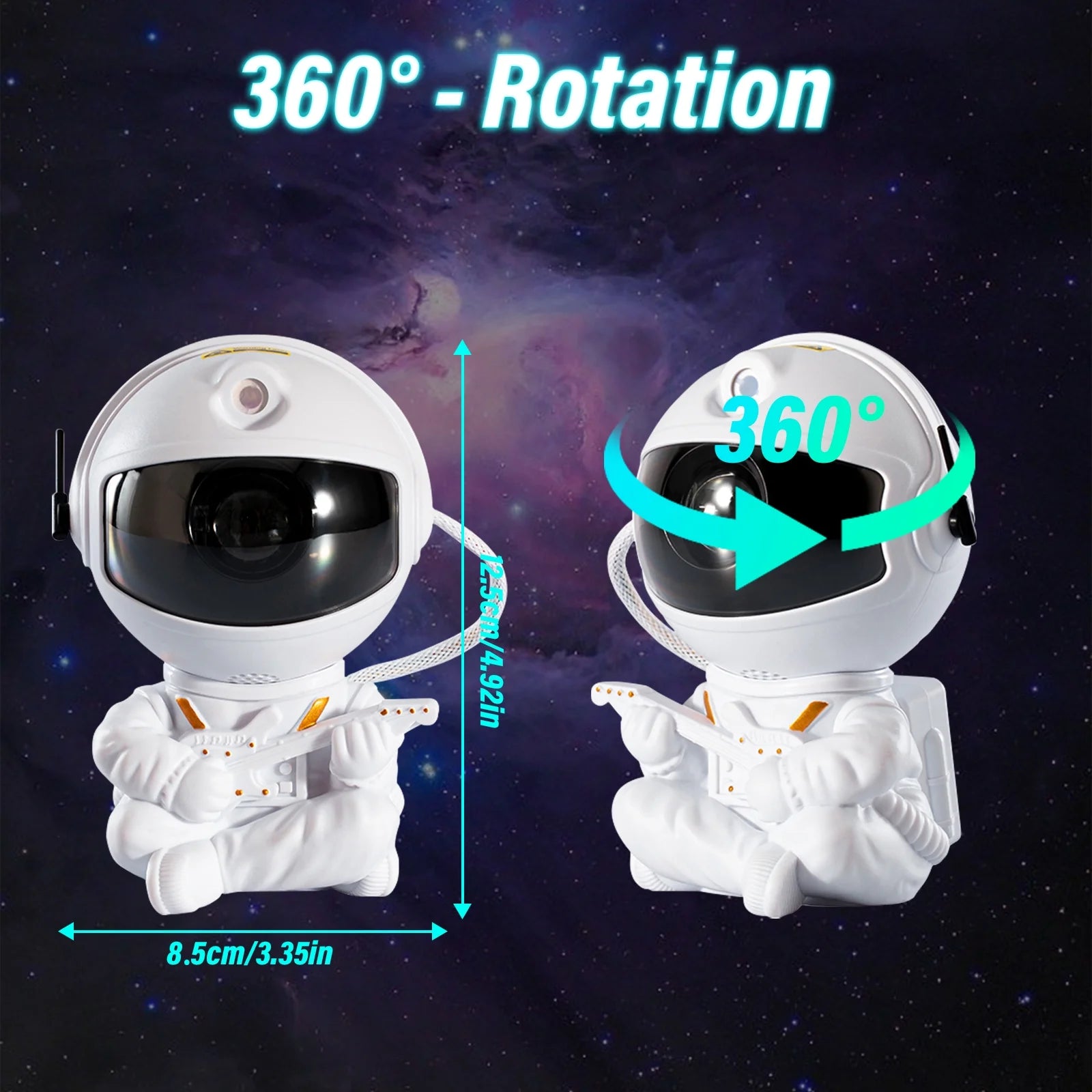 Astronaut Galaxy Projector, 8 Nebula Effects Galaxy Star Projector with Smare Remote Control, 360° Rotation Night Light for Valentines Day Gift/Birthday Gifts for Family, Friends
