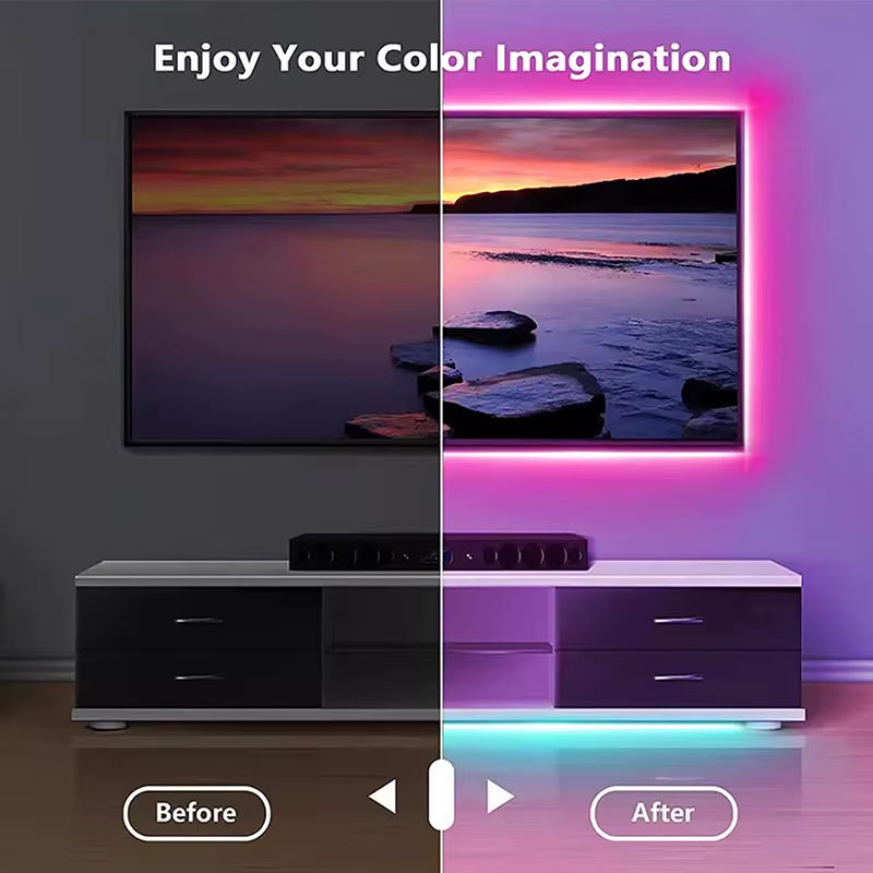 24V Strip Light SMD 3535 Colour Changing Controllable Remote Control Color Strip Lights Led Strip Light Rgb Lights for Room