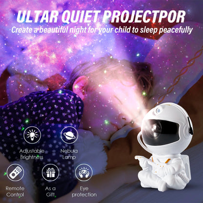 Astronaut Galaxy Projector, 8 Nebula Effects Galaxy Star Projector with Smare Remote Control, 360° Rotation Night Light for Valentines Day Gift/Birthday Gifts for Family, Friends