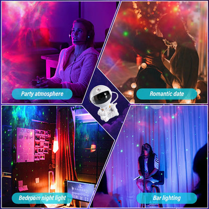 Astronaut Galaxy Projector, 8 Nebula Effects Galaxy Star Projector with Smare Remote Control, 360° Rotation Night Light for Valentines Day Gift/Birthday Gifts for Family, Friends