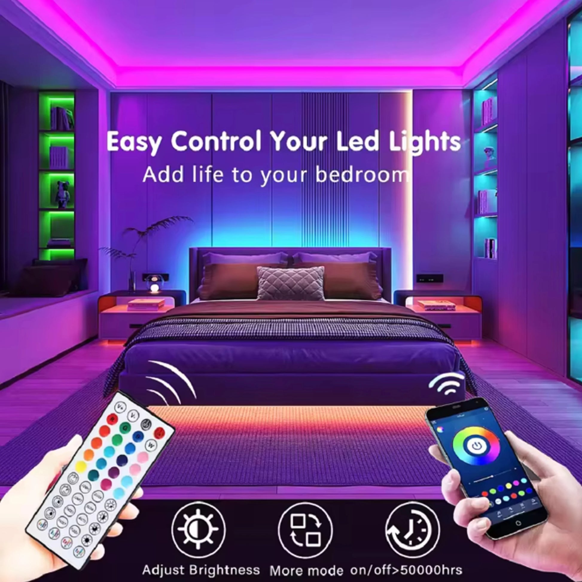 24V Strip Light SMD 3535 Colour Changing Controllable Remote Control Color Strip Lights Led Strip Light Rgb Lights for Room