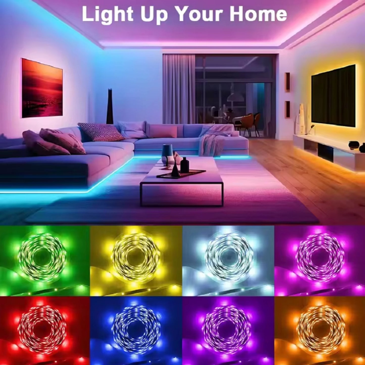 24V Strip Light SMD 3535 Colour Changing Controllable Remote Control Color Strip Lights Led Strip Light Rgb Lights for Room
