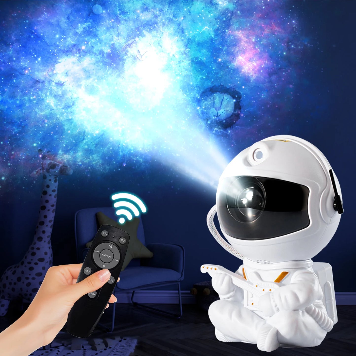 Astronaut Galaxy Projector, 8 Nebula Effects Galaxy Star Projector with Smare Remote Control, 360° Rotation Night Light for Valentines Day Gift/Birthday Gifts for Family, Friends